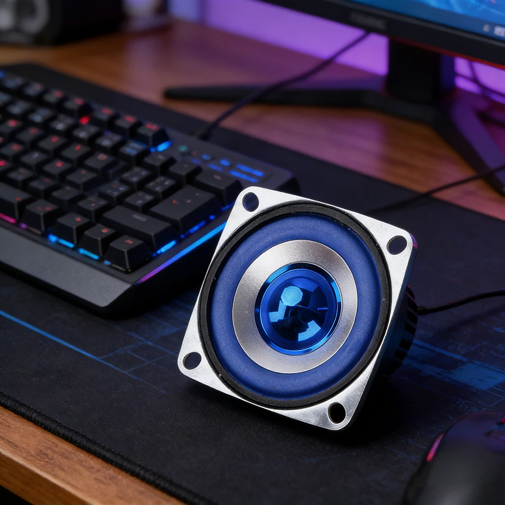 52mm 2-Inch 5W 4-Ohm Full Range Square Speaker Mini Blue Audio Driver for DIY Electronics Pro Home/Car Projects Fast Shipping