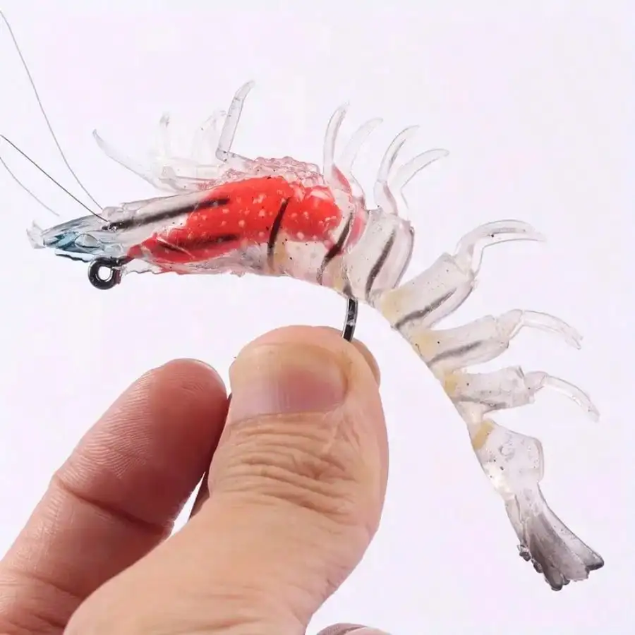 1pc Soft Shrimp Style Soft Plastic Fishing Lures, High Quality Durable Freshwater & Saltwater Swimbaits, Suitable For Bass Fishing