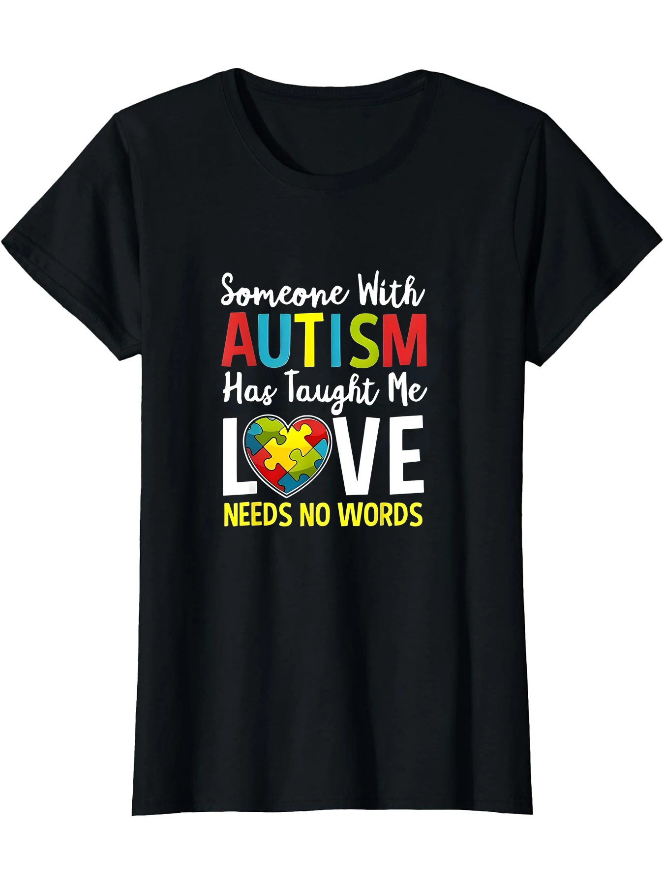 Autism Awareness Puzzle Piece Teacher 1 Pcs Women's Plus Size-Shirt Funny Oversized Graphic Short Sleeve Tee Novelty