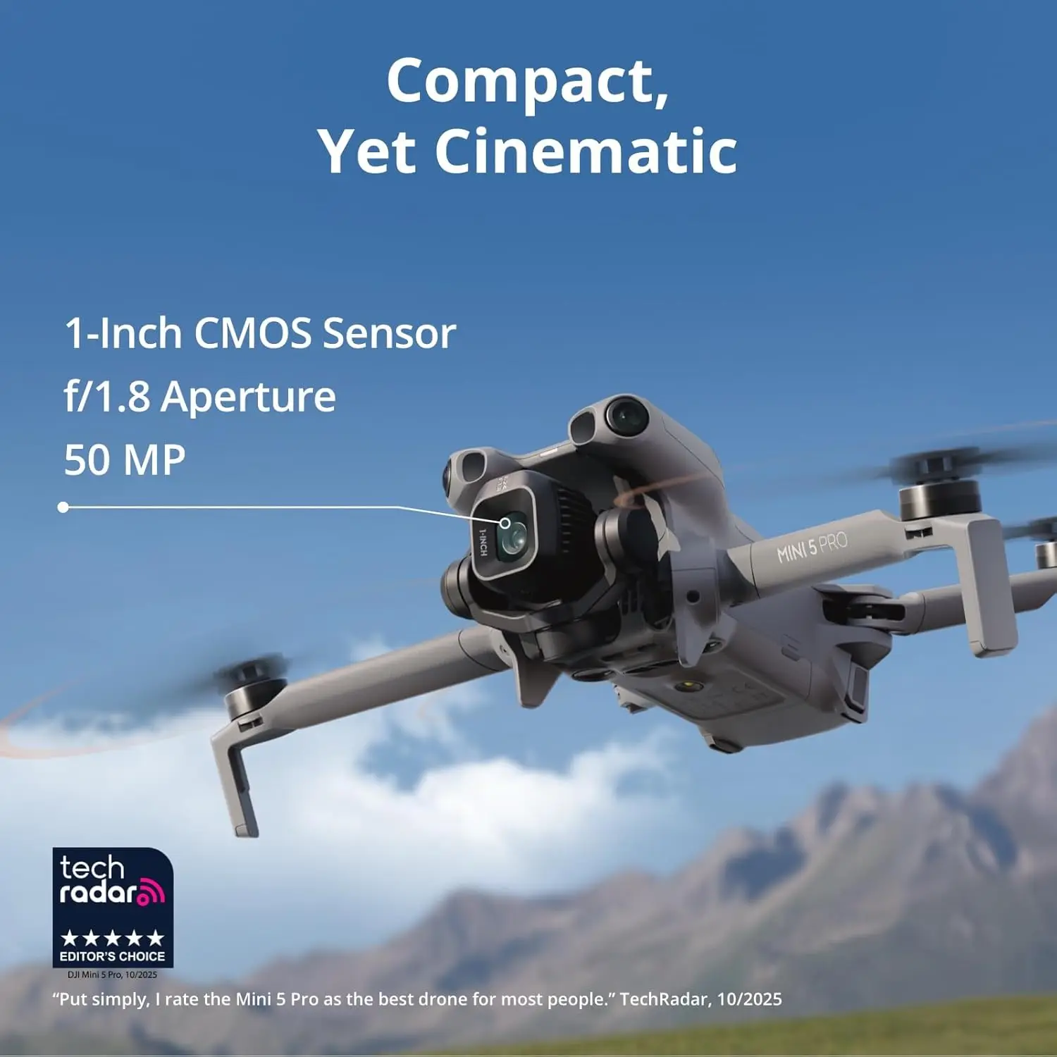 Open Box-DJI Drone with Camera Mini 5 Pro Fly More Combo with DJI RC 2,1-Inch CMOS, 4K Drone for Beginners with Omnidirectional Obstacle Sensing, ActiveTrack 360°, 225° Gimbal Rotation, 3 Batteries