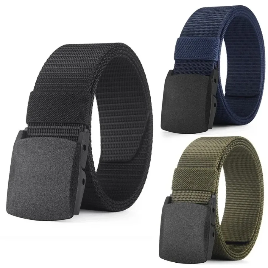 Canvas Nylon Outdoor Student Tactical Non-metallic Anti Allergy Military Training Belt Belt Belt Security Check Pants Belt