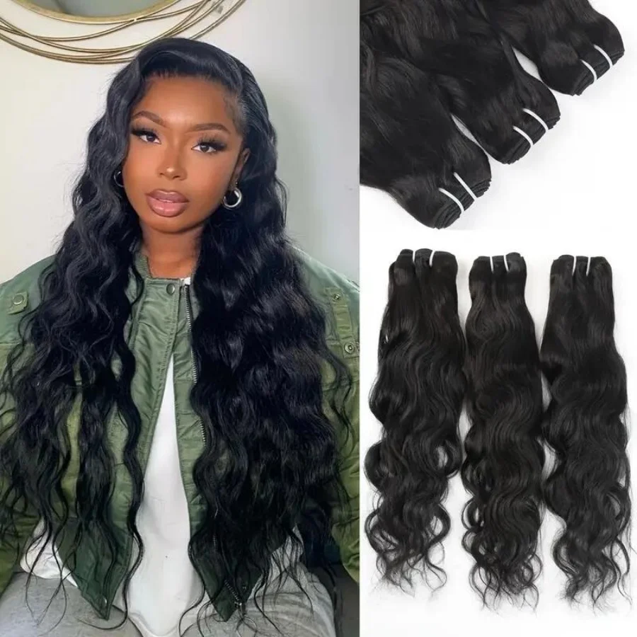 Peruvian Natural Wave Bundles 100% Human Hair 3 PCS/Lot Sew in Hair Extensions For Women Natural Color Thick End 8-30Inch
