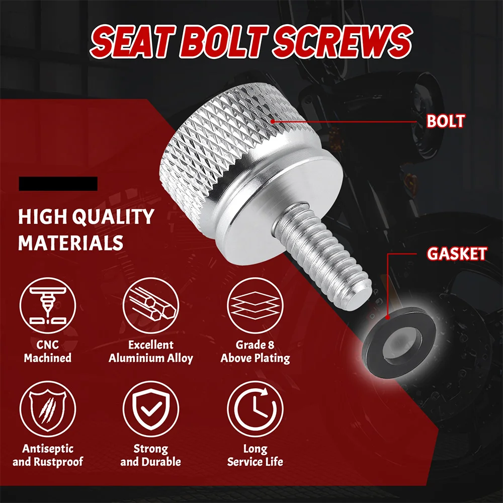 Motorcycle Accessories Rear Fender Seat Bolt Screw American Flag Chrome for Harley Electra Street Glide