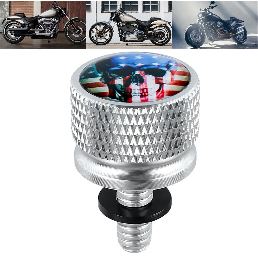 Motorcycle Accessories Rear Fender Seat Bolt Screw American Flag Chrome for Harley Electra Street Glide