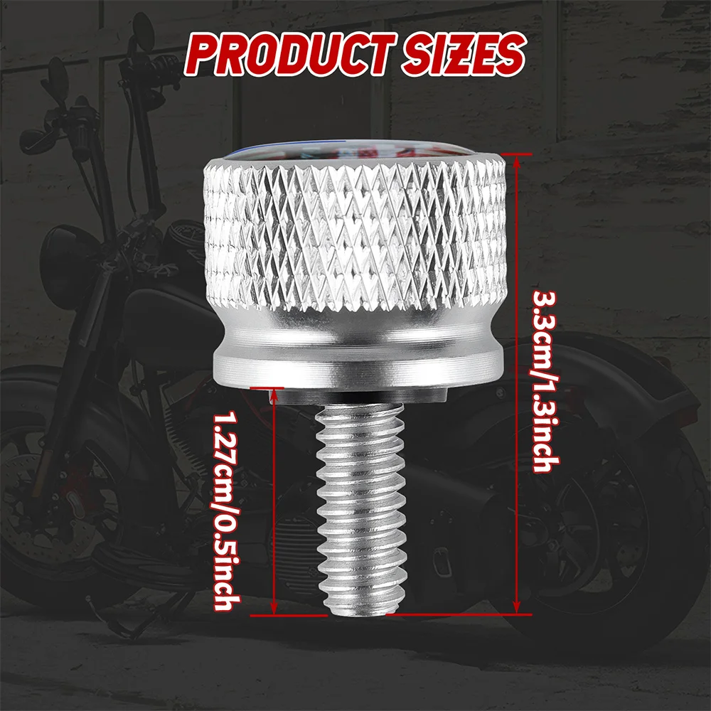 Motorcycle Accessories Rear Fender Seat Bolt Screw American Flag Chrome for Harley Electra Street Glide