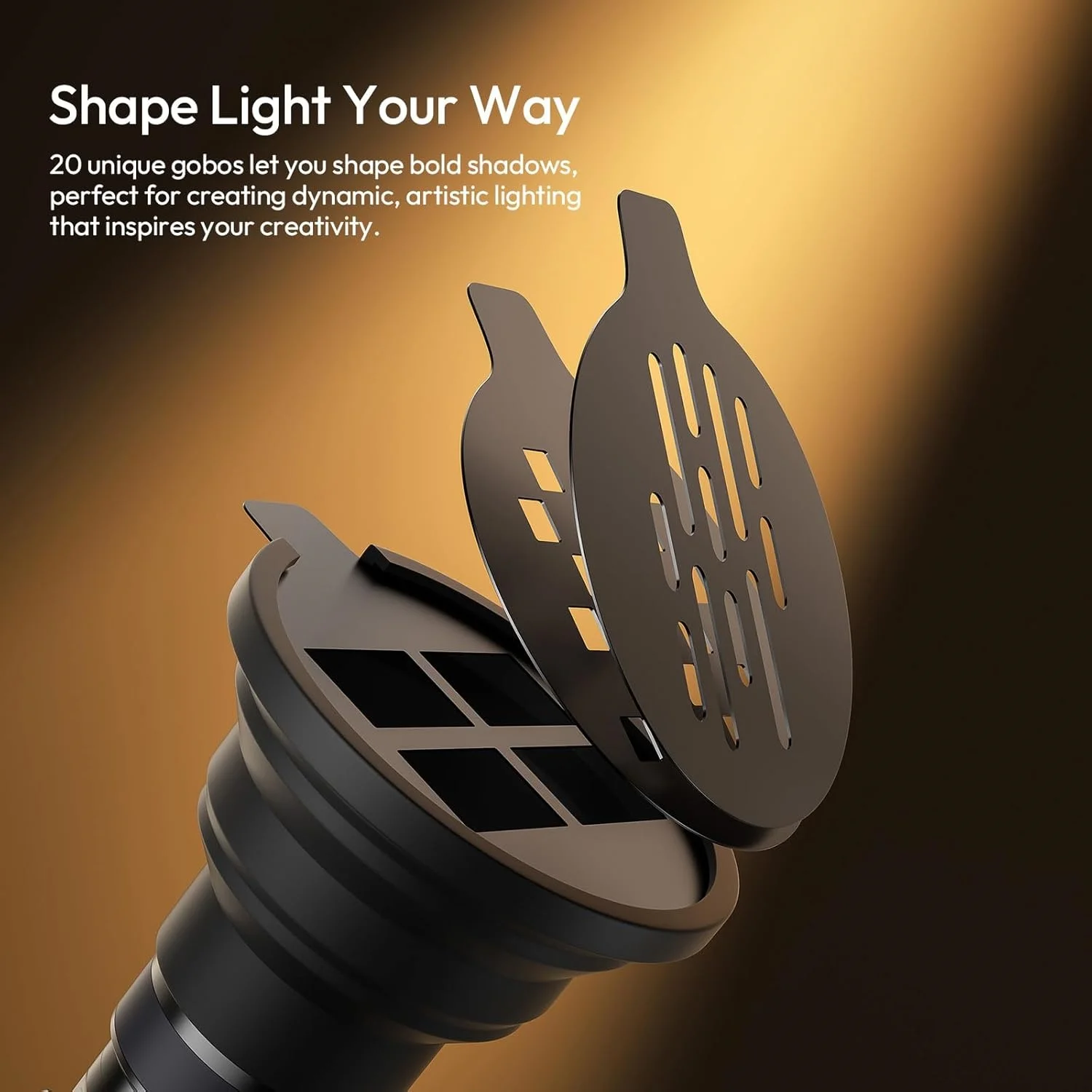 RGB Photography Flashlight - 7500mAh 4 Color Portable LED Video Spotlight with 20 Patterned Light Filters, Handheld Zoomable Fill Light for Video Recording, Photo, Sunset, Content Creation