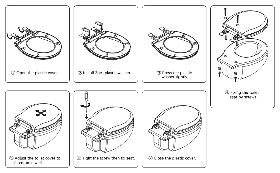 White Round Toilet Seat with Built-in Magnetic Potty Training Seat, Soft Quiet Close Non-Slip Cover for Round Oval Toilets, Easy Install Clean for Adult Kids