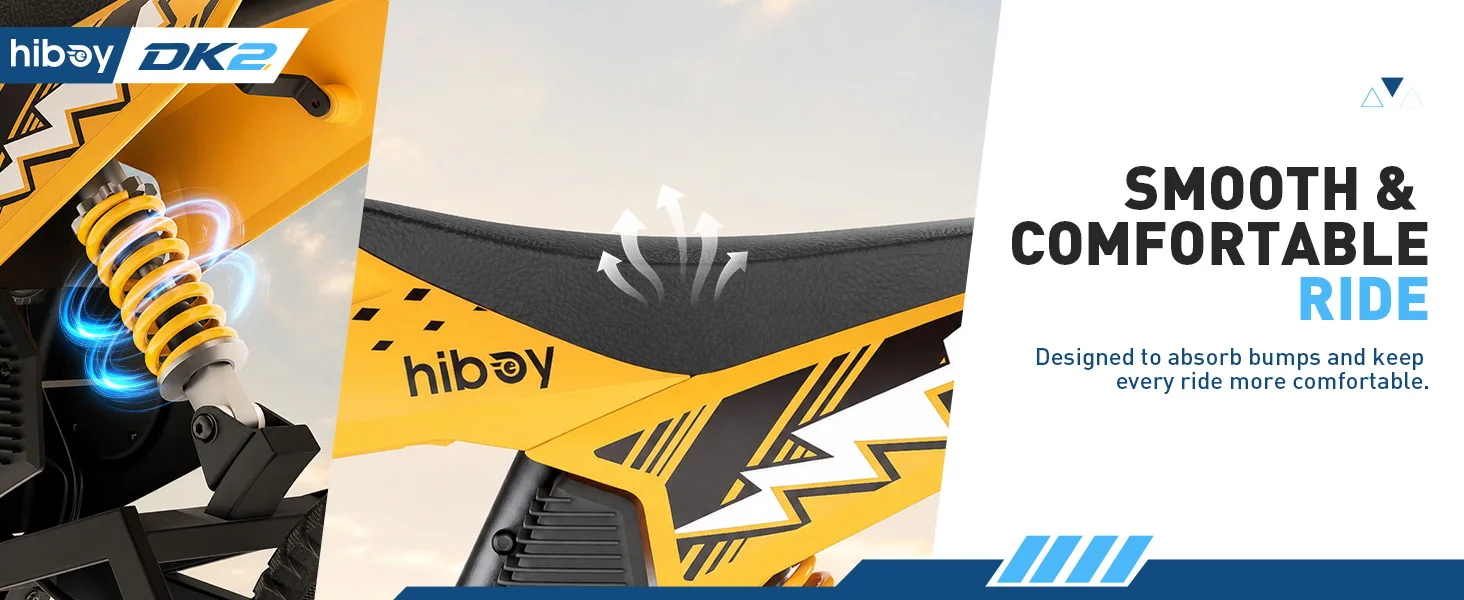 Hiboy DK2 Electric Dirt Bike for Kids Age 3-7 , Up to 13Mph 3-Speed Motorcycle & 11.2 Miles Range with Smart LED Display Gift for Boys Girls