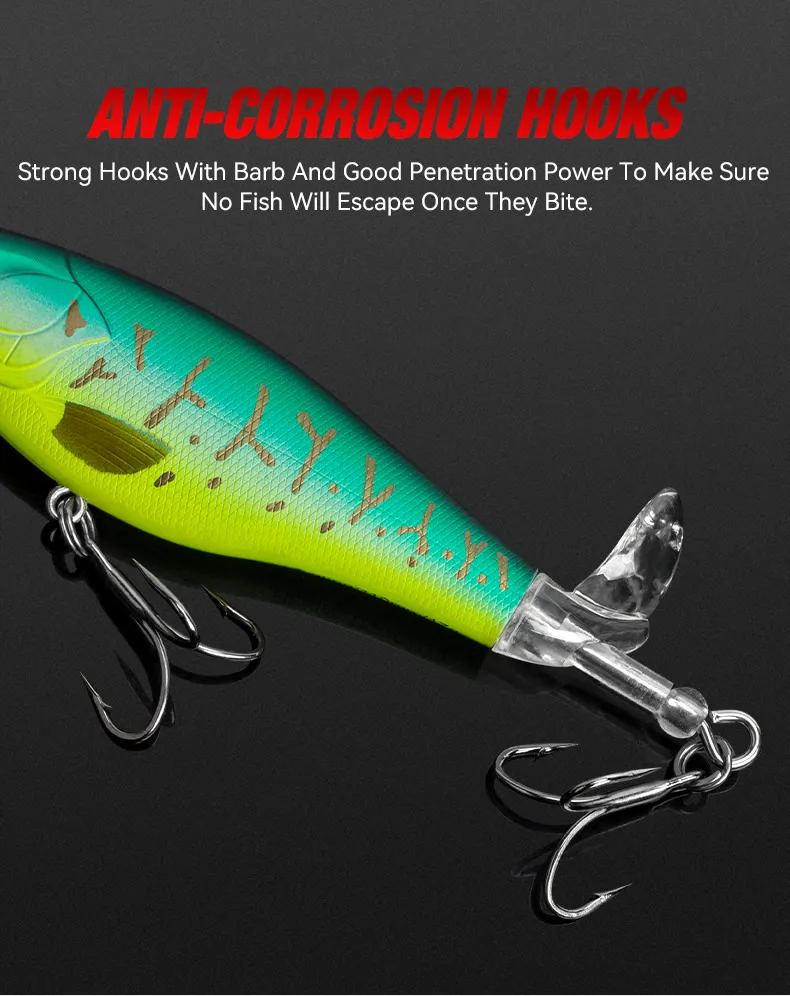 Kingdom 3PCS Topwater Lure Set 90mm/11g & 110mm/17g Artificial Popper Whopper Plopper Hard Wobblers for Bass Trout Pike Zander Fishing