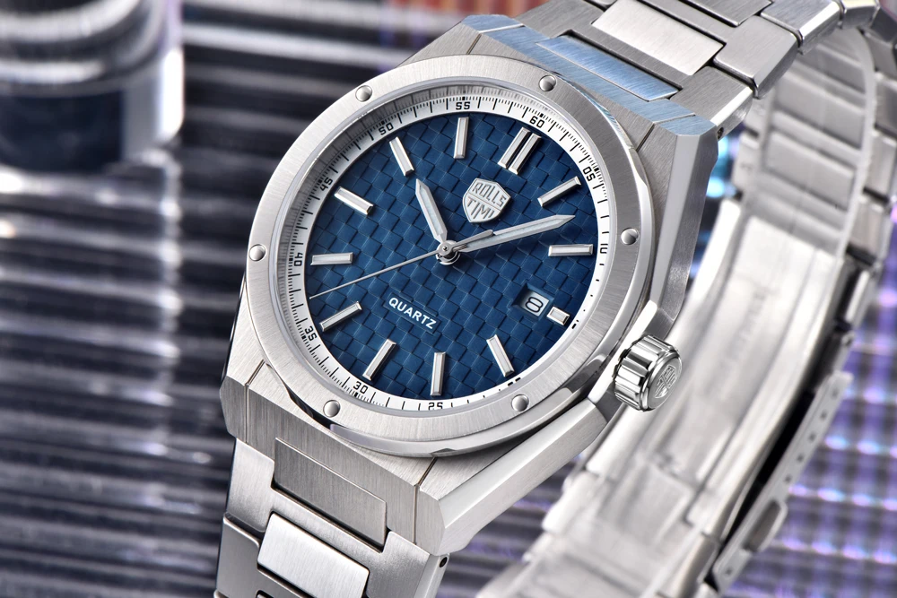2026 New RollsTimi Men's Watches Top Luxury Man Quartz Watch For Men AR Sapphire Mirror Waterproof Stainless Steel Luminous Clock