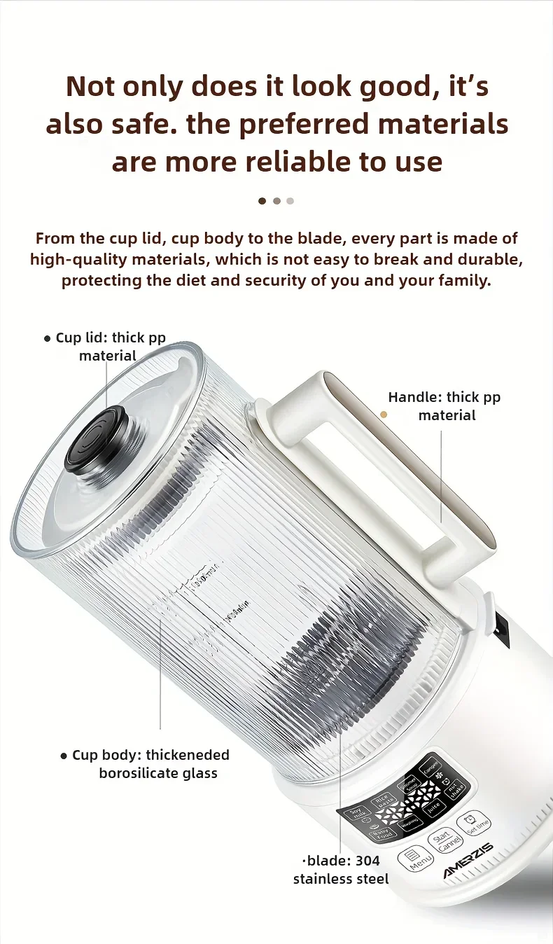 Portable baby Food Wall Breaker Heating mini Soybean Milk Machine Bass Multifunctional Home Cooking Blender Machine