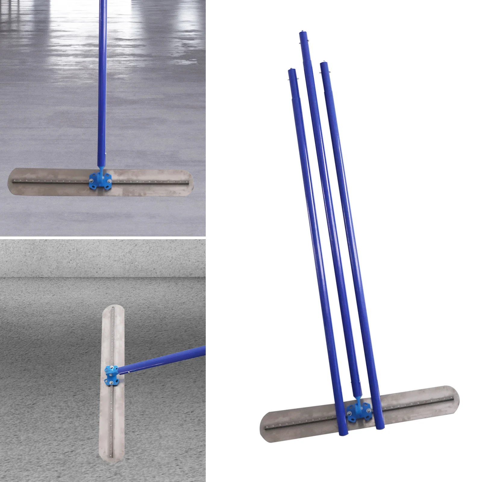 Concrete Tool Trowel Float 39''x5.9'' Concrete Finishing Trowel Aluminum Magnesium Alloy Concrete Float Cement Tool with 3 Handles,Trowel Plate and Connector