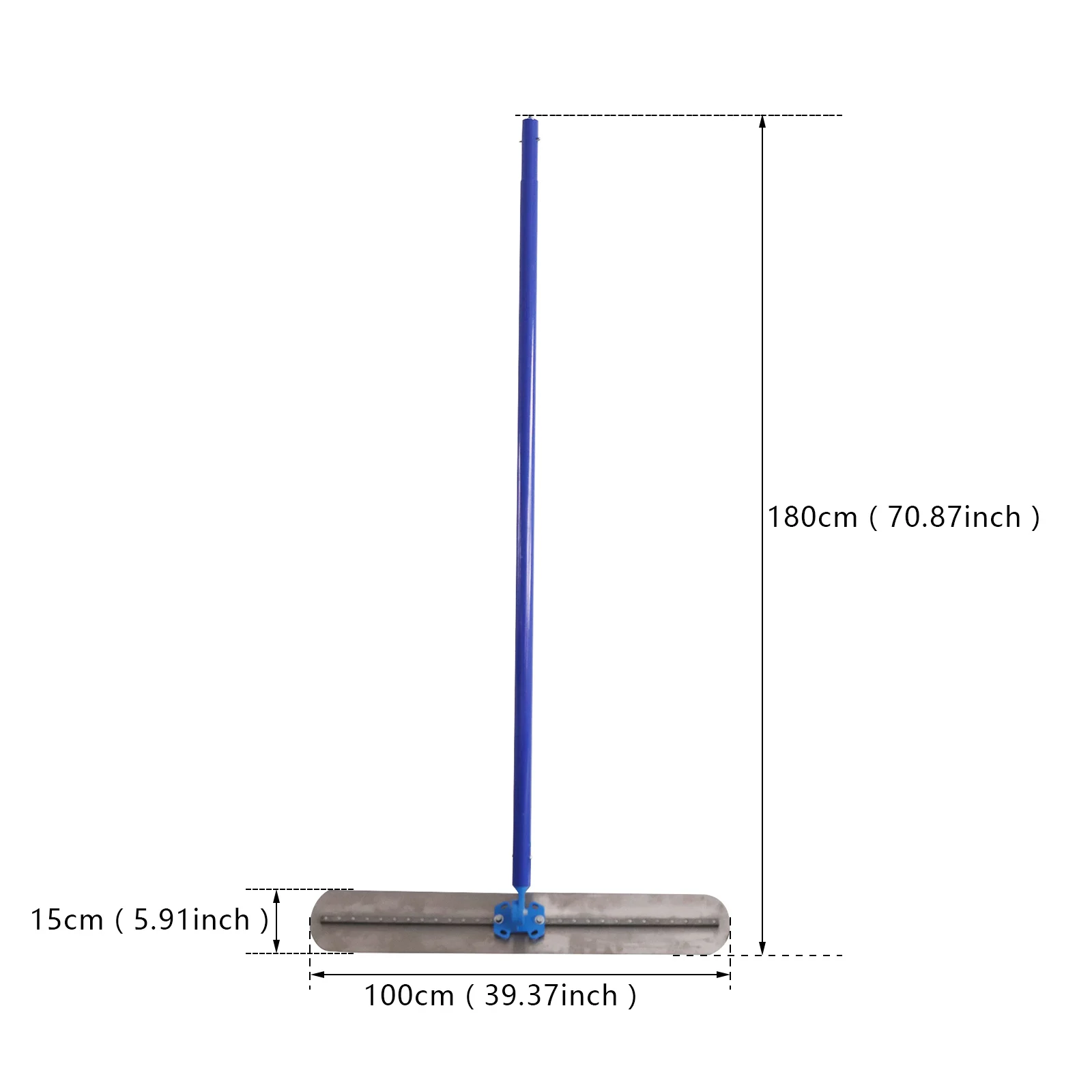 Concrete Tool Trowel Float 39''x5.9'' Concrete Finishing Trowel Aluminum Magnesium Alloy Concrete Float Cement Tool with 3 Handles,Trowel Plate and Connector