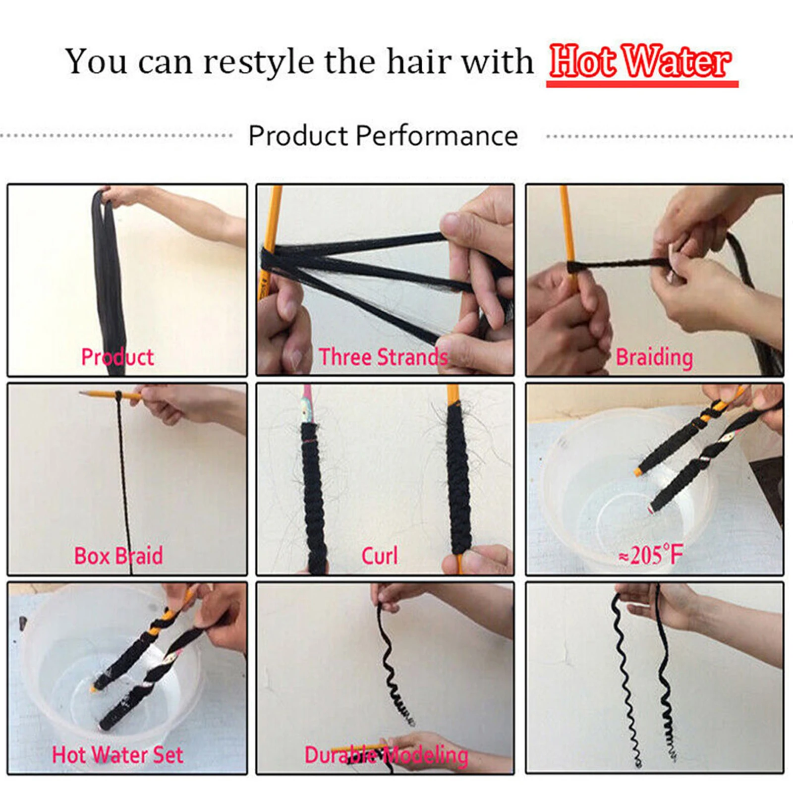 6 Packs Pre-Stretched Braiding Hair 18 Inch Gradient Yaki Straight Crochet Braid with Yaki Texture Professional Synthetic Extensions 1B/30/27