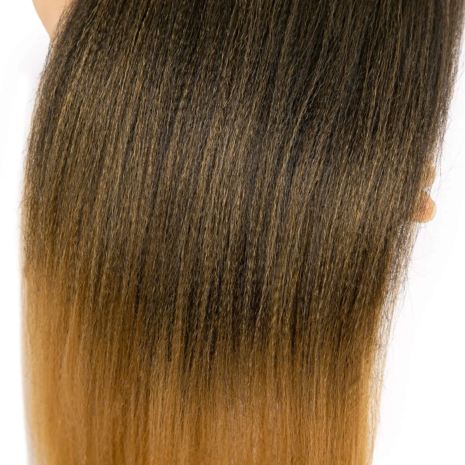 6 Packs Pre-Stretched Braiding Hair 18 Inch Gradient Yaki Straight Crochet Braid with Yaki Texture Professional Synthetic Extensions 1B/30/27