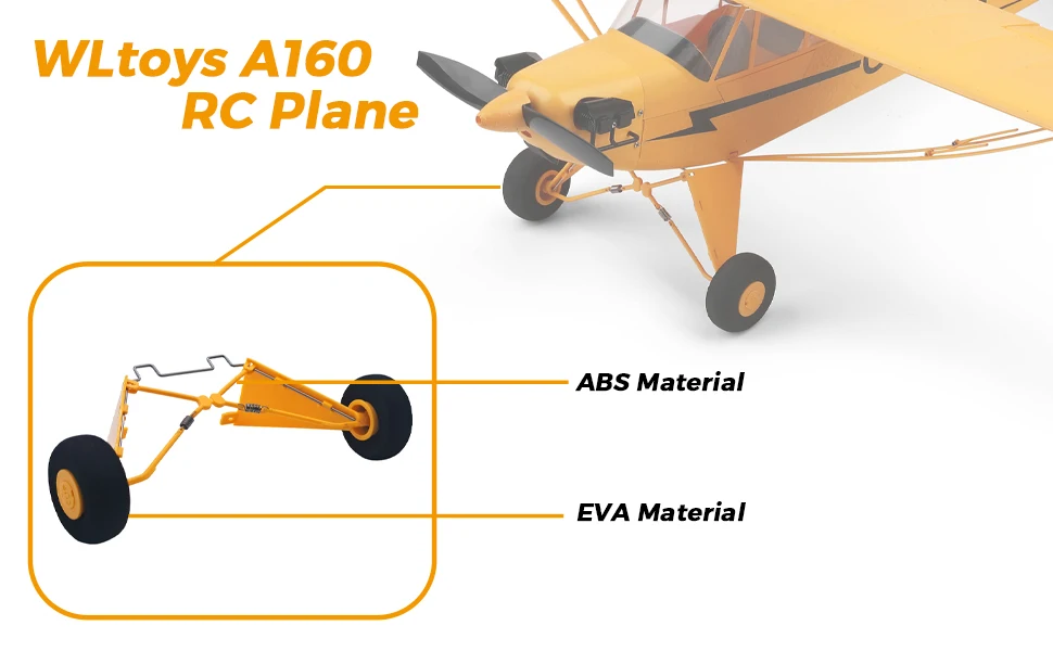 WLtoys Front Landing Gear for WLtoys XK A160 J3 RC Plane, WLtoys Big RC Airplanes Spare Parts Glider Wheel Accessories