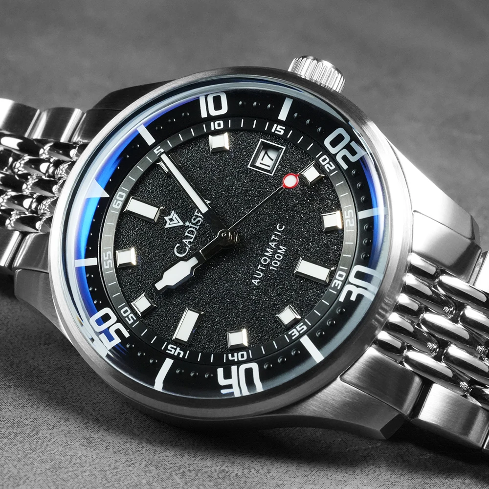CADISEN Automatic Mechanical Watch Man Silver Business Casual Waterproof Watch Japan MIYOTA 8215 Movement Luminous Men's Watch