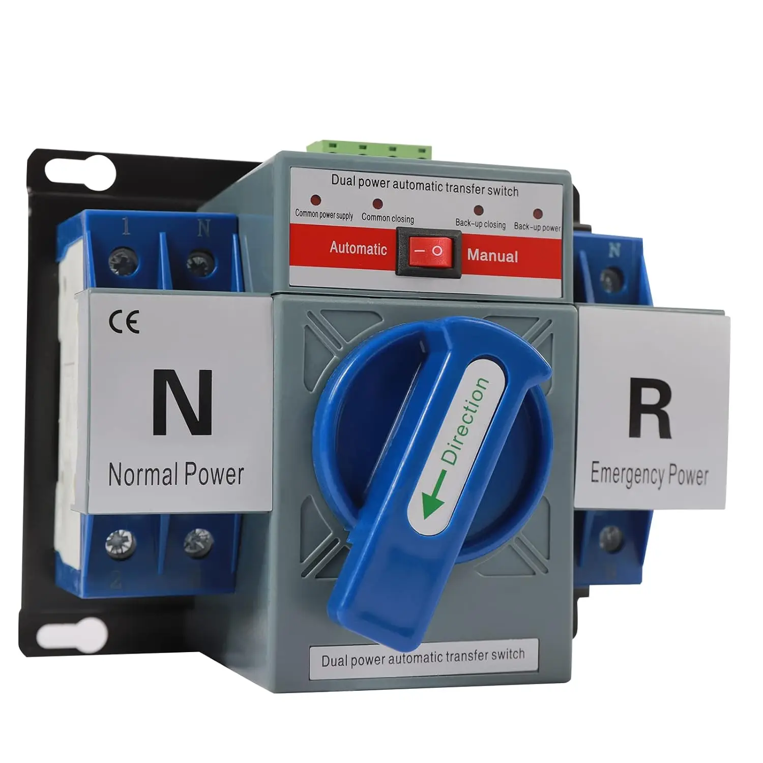 110V Mini Electrical Selector Switches Dual Power Automatic Transfer Switch 2P 63A ATS Dual Power Generator Changeover Switch