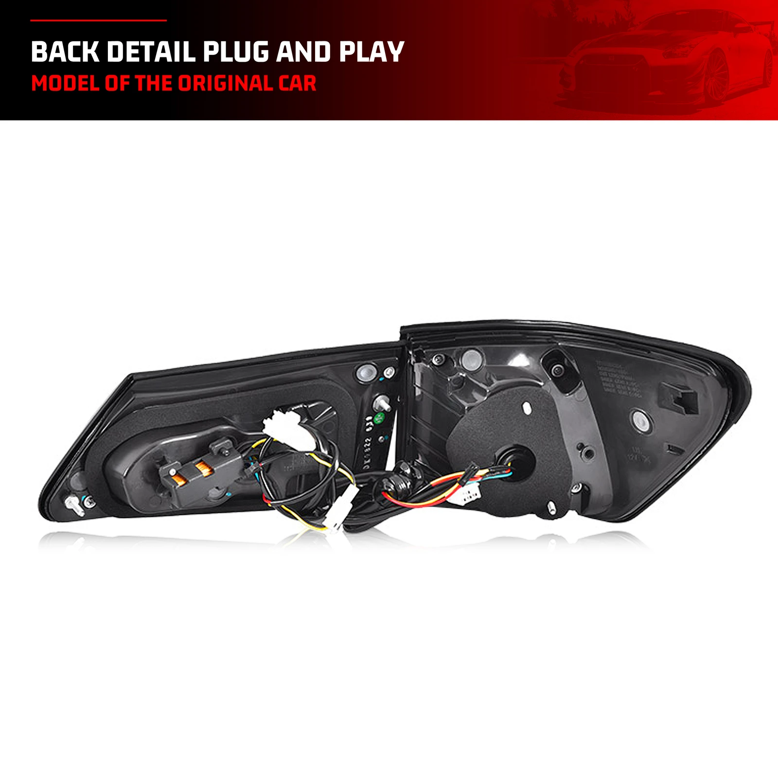 LED Tail Lights for Lexus IS250 IS350 ISF IS II 2006-2013 Sequential Turn Signal Dynamic Animation Black Rear Lamps Assembly