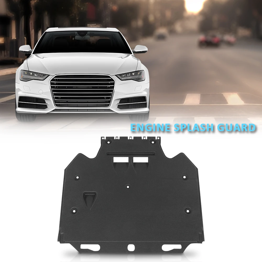 Engine Splash Shield Suitable for 2011-2018 Audi A6 A7 S6 S7 Quattro Rs7 4G0863822C, 4G0863822J, Black Cotton, Sturdy and Durable Car Protective Cover