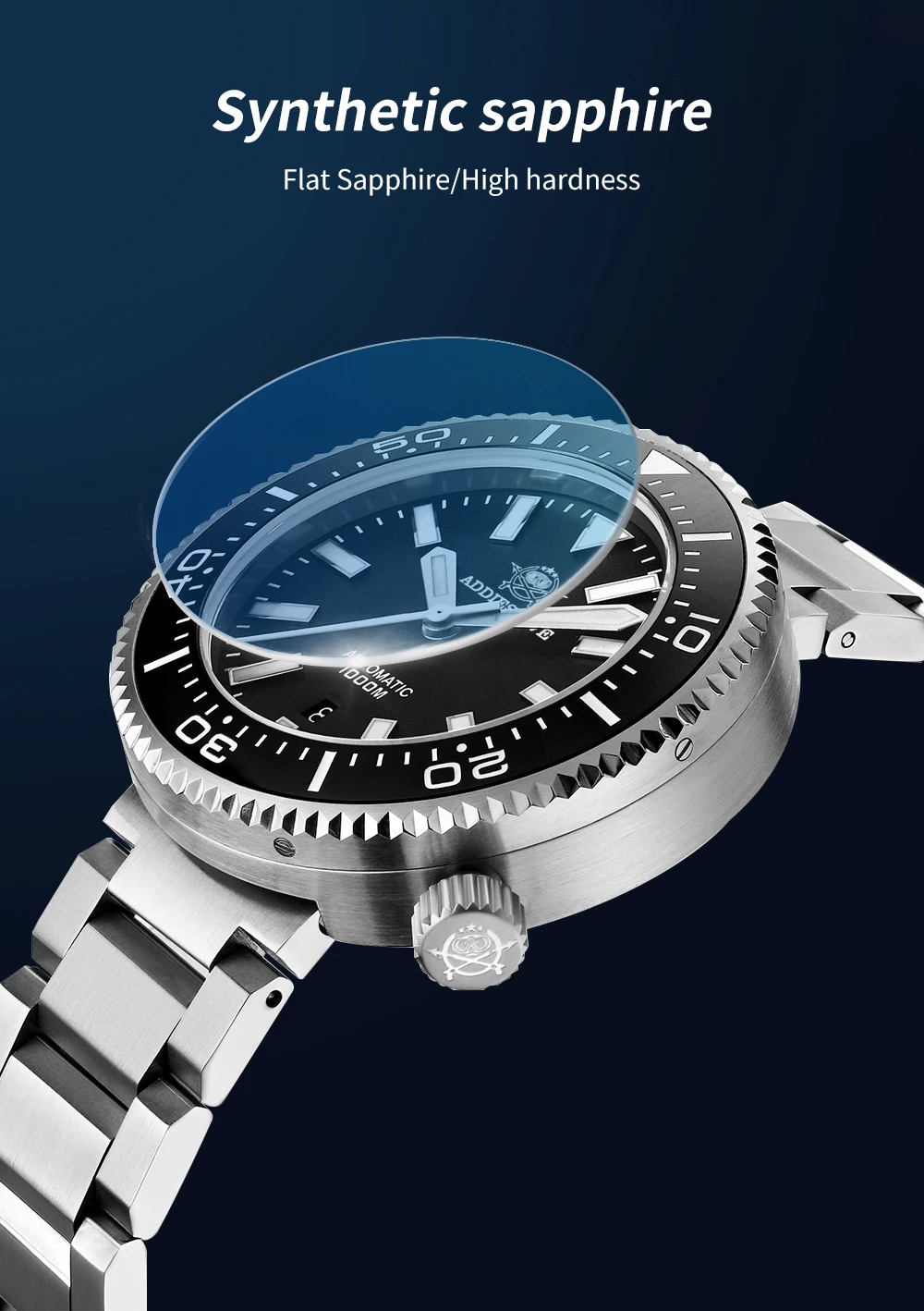 ADDIESDIV2025 New 8215 Movement 200m Waterproof BGW9 Blue Luminous Luxury Diving Automatic Watch Stainless Steel Sapphire AD2523