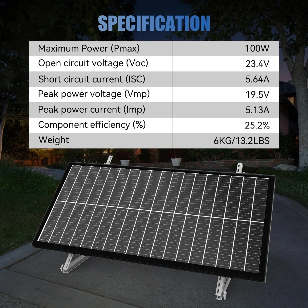 RVPOZWER 12.8V 400/200/100W Rigid Solar Panel 18BB N-Type Solar Cells Monocrystalline Silicon Waterproof Solar Panel Home/RV