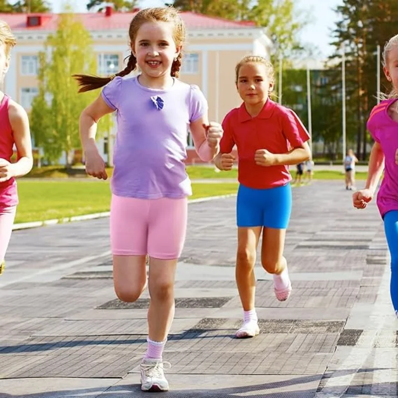 8pcs Girls' Soft and Comfortable Summer Lightweight Breathable Boxer Brief Underwear, childAnti-PeekFashion Sports Shortsand