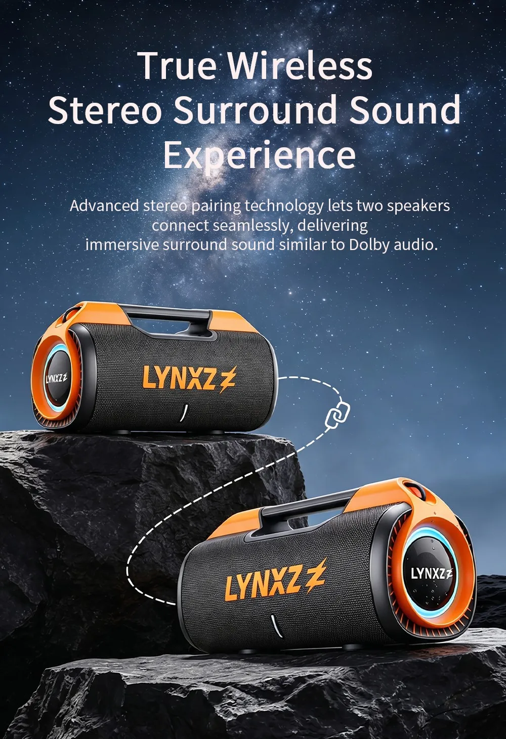 100W Bluetooth Speaker Loud Portable Boombox Wireless Outdoor Party IPX5 Waterproof TWS Stereo Bass Subwoofer 8000mAh
