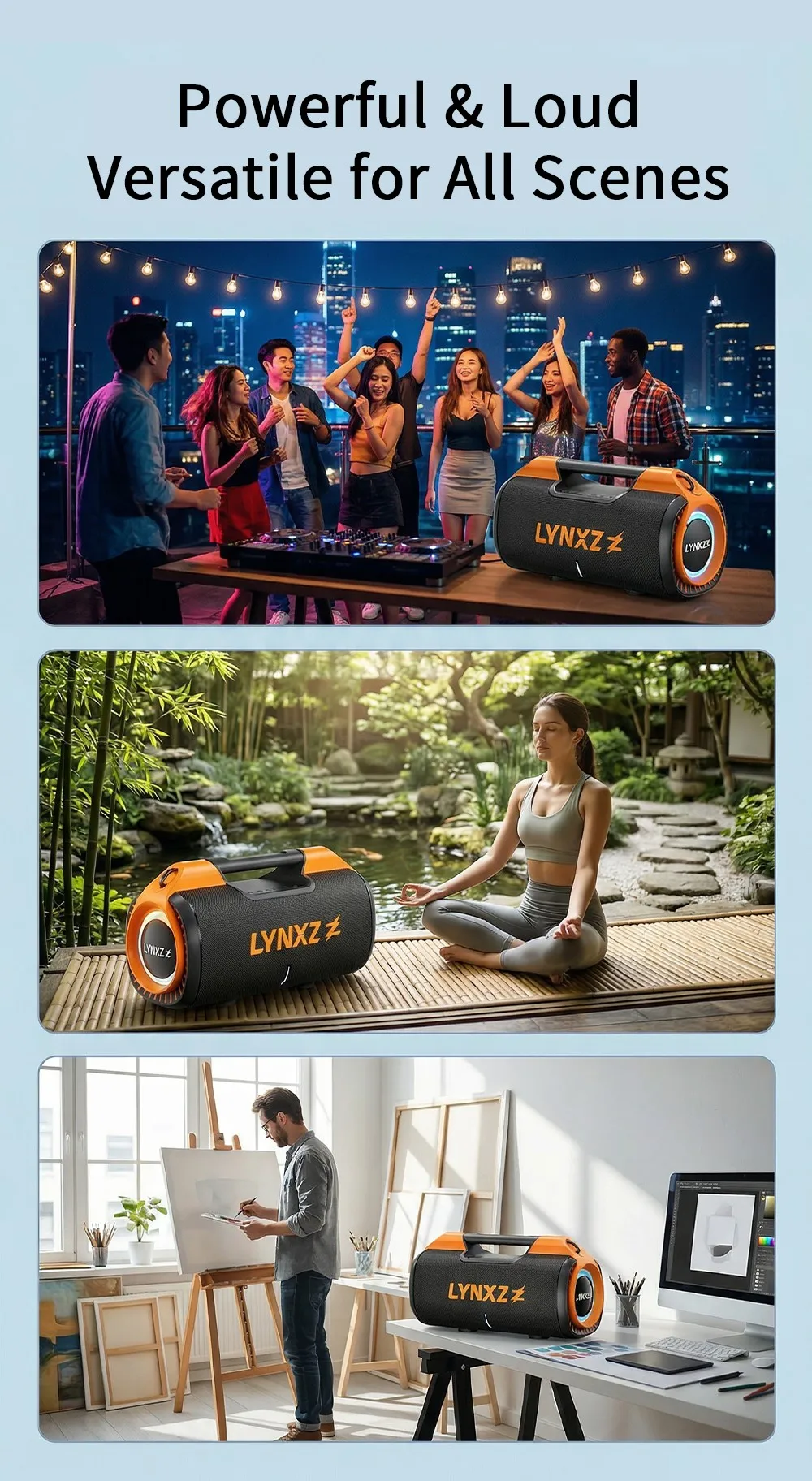 100W Bluetooth Speaker Loud Portable Boombox Wireless Outdoor Party IPX5 Waterproof TWS Stereo Bass Subwoofer 8000mAh