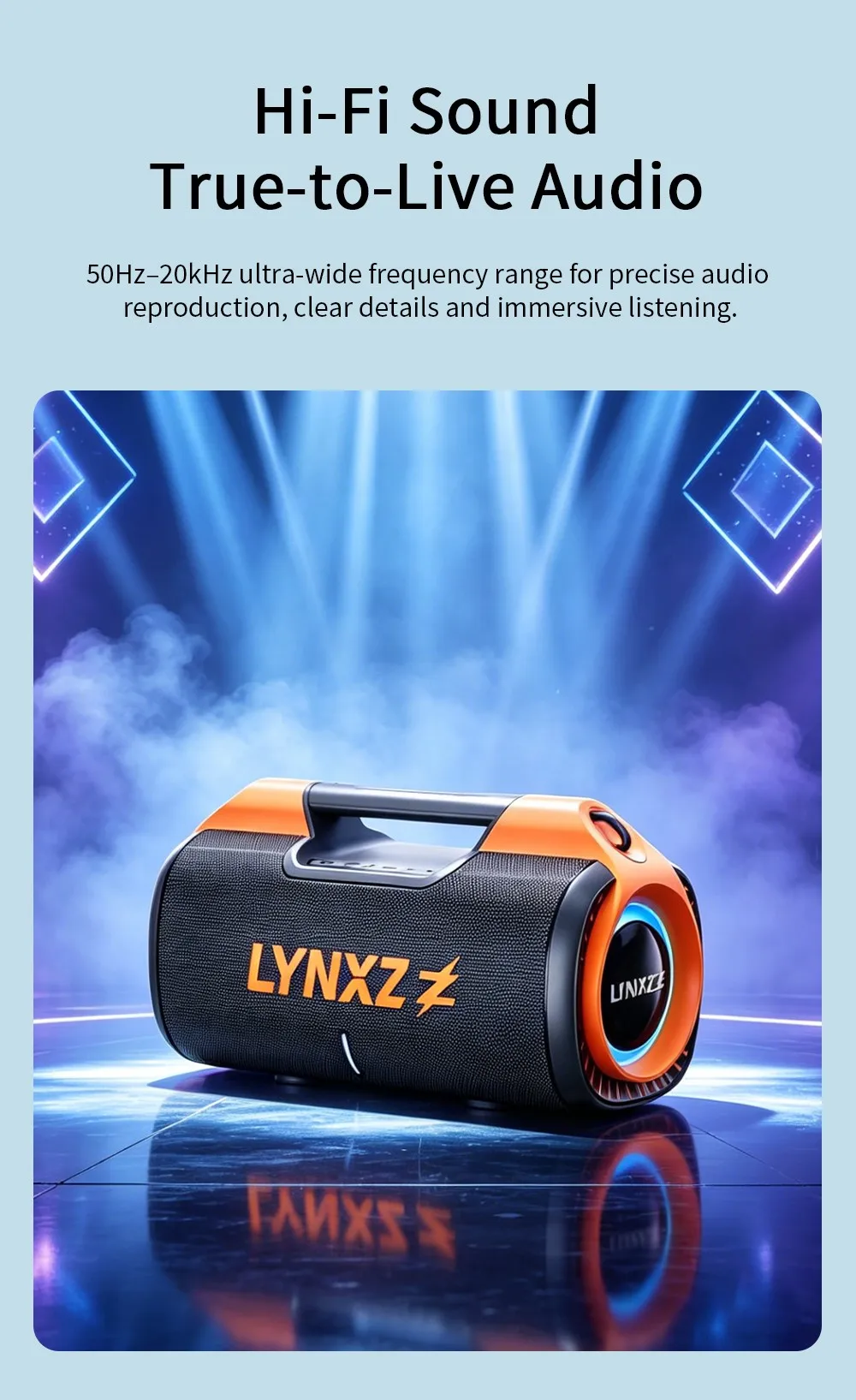 100W Bluetooth Speaker Loud Portable Boombox Wireless Outdoor Party IPX5 Waterproof TWS Stereo Bass Subwoofer 8000mAh