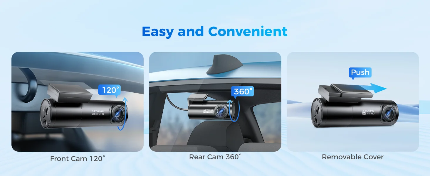 【US Warehouses】AZDOME M300S Dash Cam 4K+1080P Front and Rear Dash Camera for Cars 5.8G WiFi GPS Voice Control WDR Night Vision