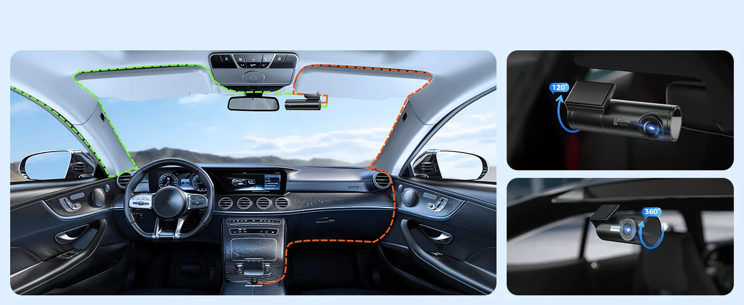 【US Warehouses】AZDOME M300S Dash Cam 4K+1080P Front and Rear Dash Camera for Cars 5.8G WiFi GPS Voice Control WDR Night Vision