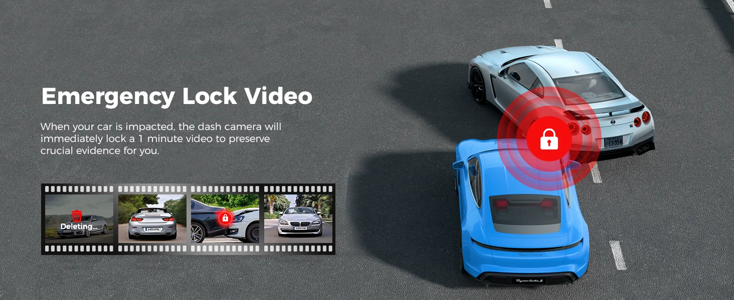 【US Warehouses】AZDOME M300S Dash Cam 4K+1080P Front and Rear Dash Camera for Cars 5.8G WiFi GPS Voice Control WDR Night Vision