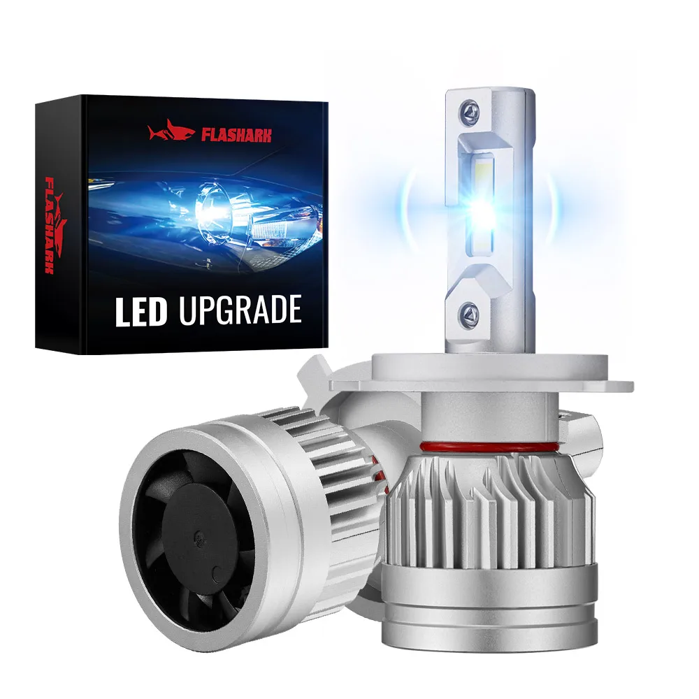 H4/9003/HB2 80W 6500K White 24000LM IP67 LED Headlight Bulbs High Quality Chip High&low Beam Light Plug and Play