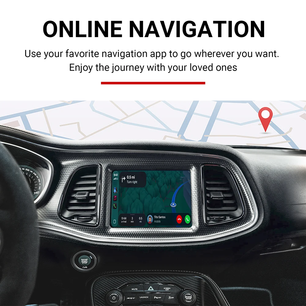 Wireless CarPlay For Dodge Challenger Journey 2013-2016 Original Car Screen Upgrade Wireless CarPlay Android Auto Decoder Box