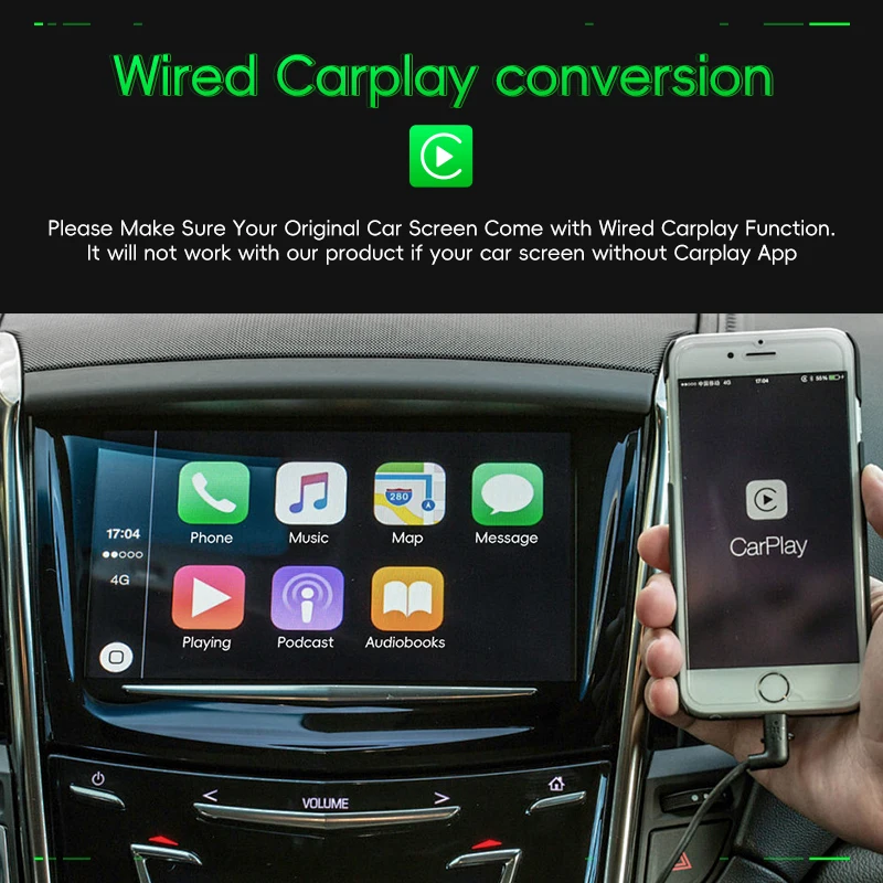 Upgraded Wireless Mirror Connection Adapter, 3-in-1 Car Adapter, Supports 2.4/5GHz WiFi and Wireless 5.0- Compact Car Streaming Device, Compatible with CarPlay and Smartphones, Plug and Play