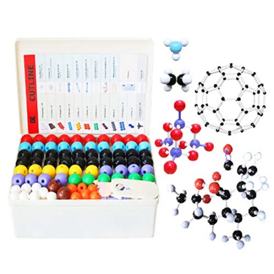 Chemistry Molecular Model Kit 444 Pieces,Student or Teacher Set for Organic and Inorganic Chemistry Learning, Motivate Enthusia