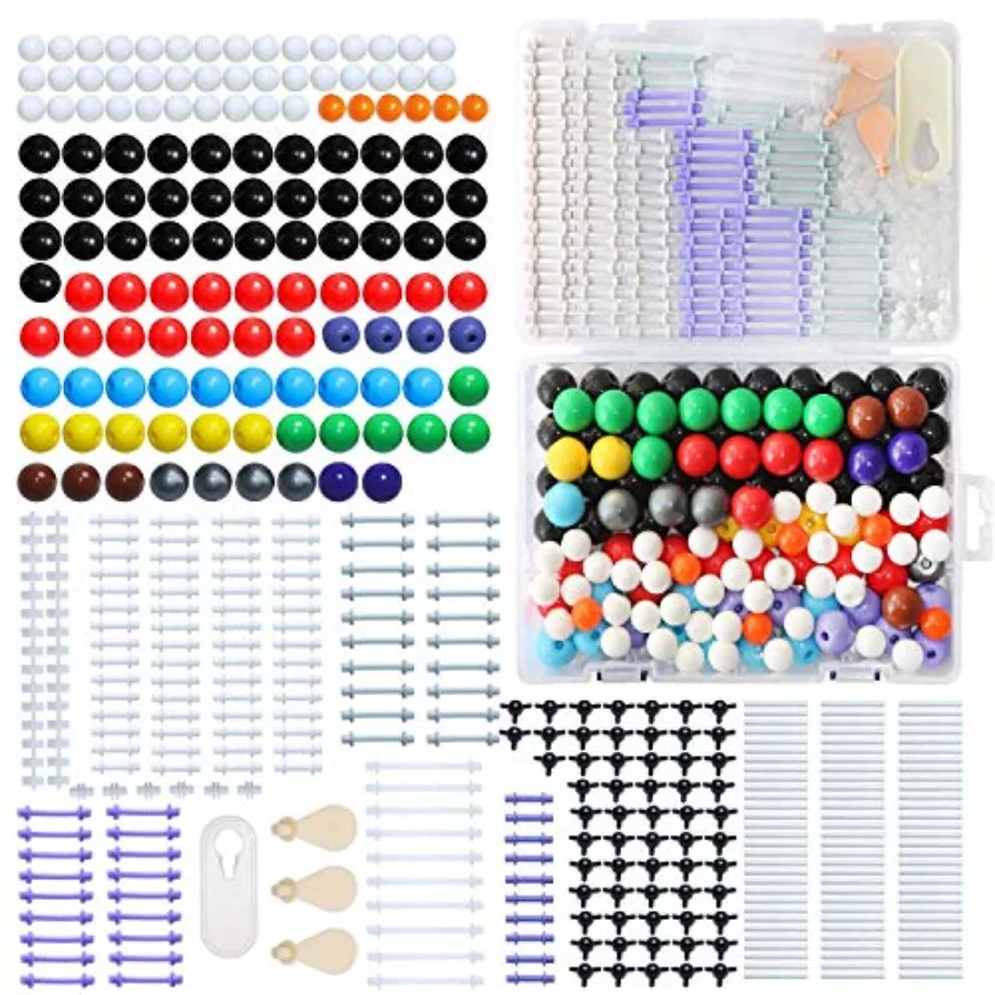 Chemistry Molecular Model Kit 444 Pieces,Student or Teacher Set for Organic and Inorganic Chemistry Learning, Motivate Enthusia