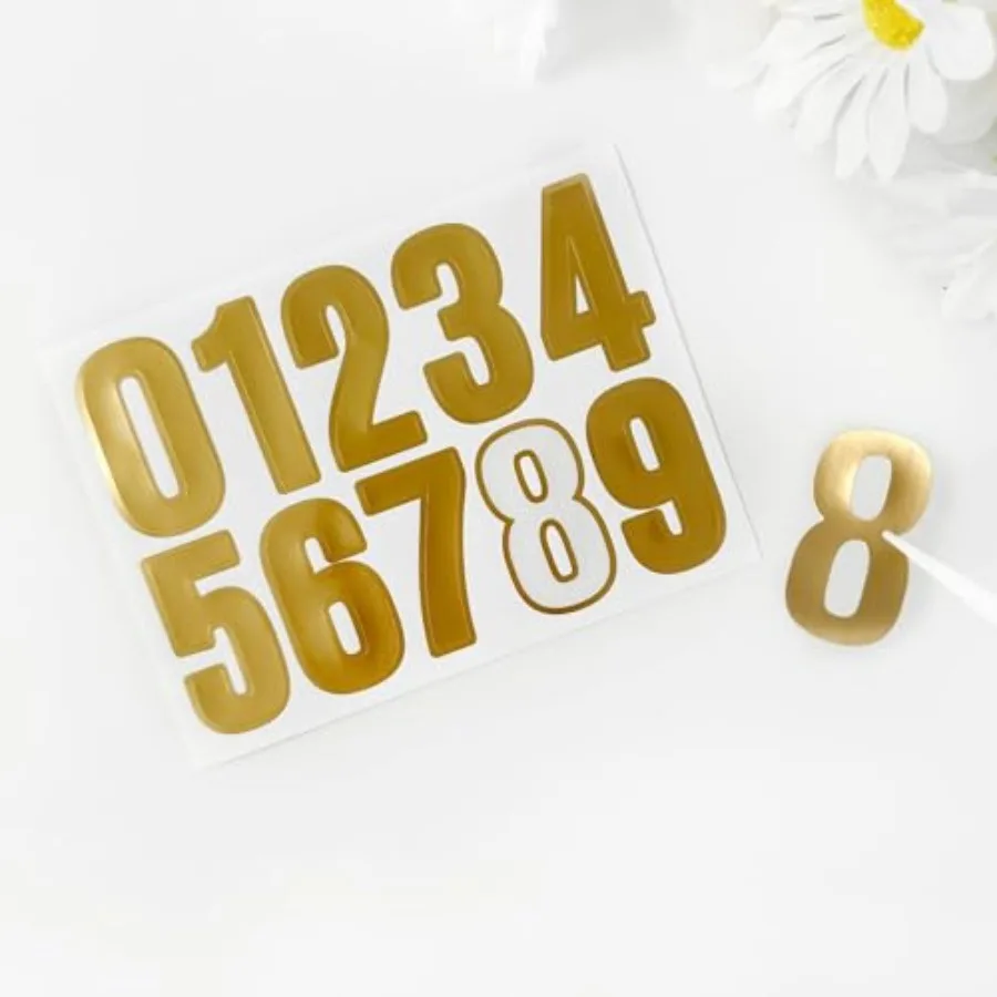 10 Sheets 1.5 Inch Vinyl Number Stickers 0-9 for DIY Crafts Home Decor Mailbox Signs Bottles Classroom Scrapbooks Labeling Proj