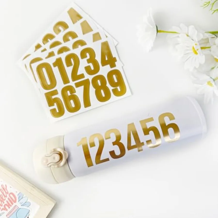 10 Sheets 1.5 Inch Vinyl Number Stickers 0-9 for DIY Crafts Home Decor Mailbox Signs Bottles Classroom Scrapbooks Labeling Proj