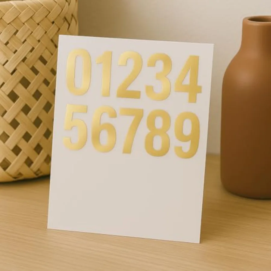 10 Sheets 1.5 Inch Vinyl Number Stickers 0-9 for DIY Crafts Home Decor Mailbox Signs Bottles Classroom Scrapbooks Labeling Proj
