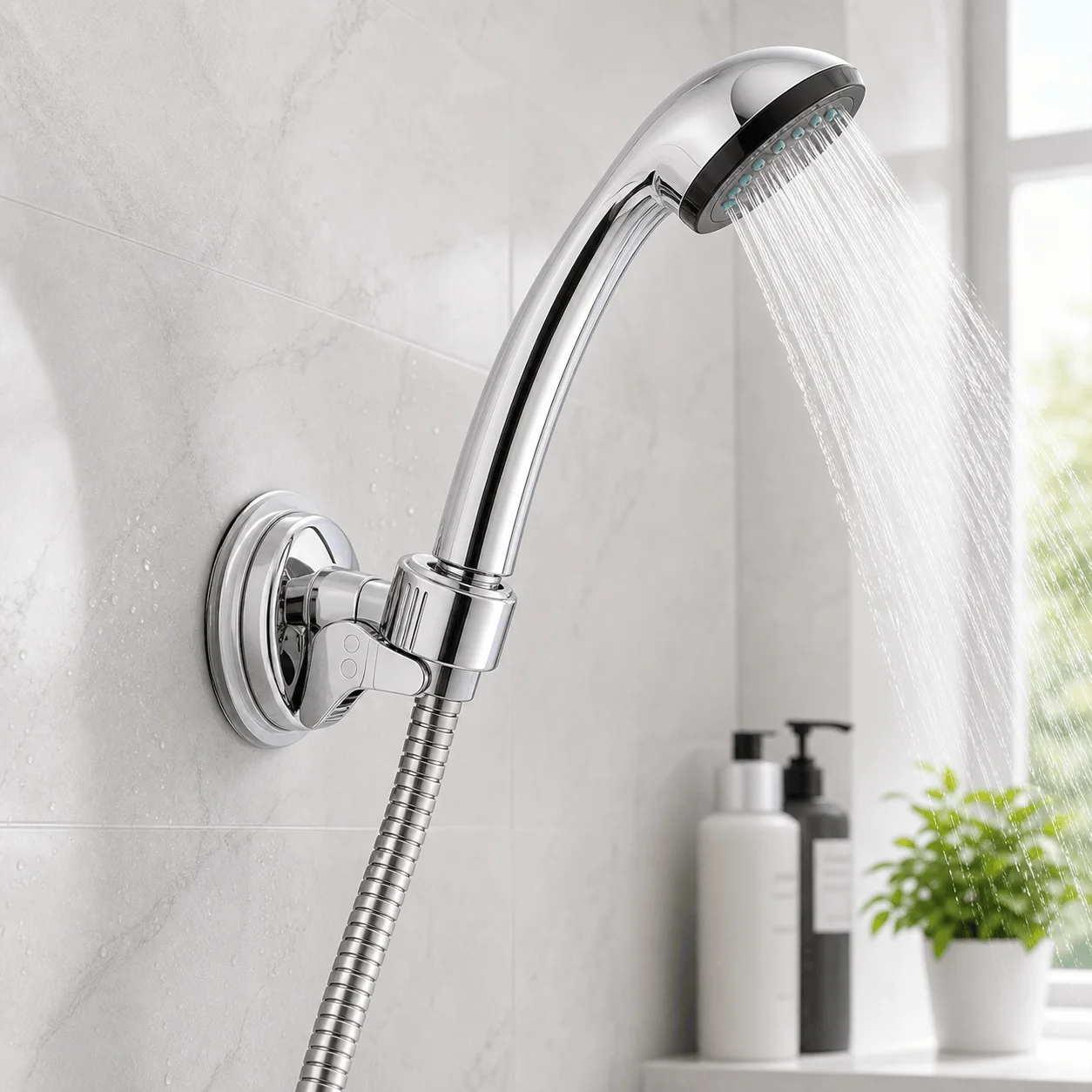 Suction Cup Shower Head Holder, 360 Degree Adjustable Handheld Shower Bracket