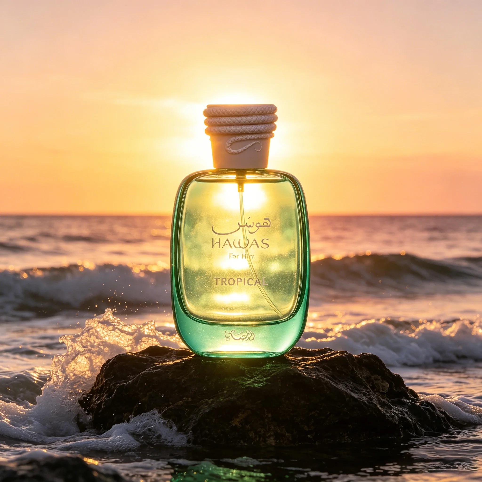Rasasi Hawas Tropical Eau de Parfum Spray for Men – Exotic Tropical Fruity, Fresh Aquatic & Woody Scent, Long-Lasting Masculine Fragrance, Perfect Gift, 3.4 fl oz / 100 ml