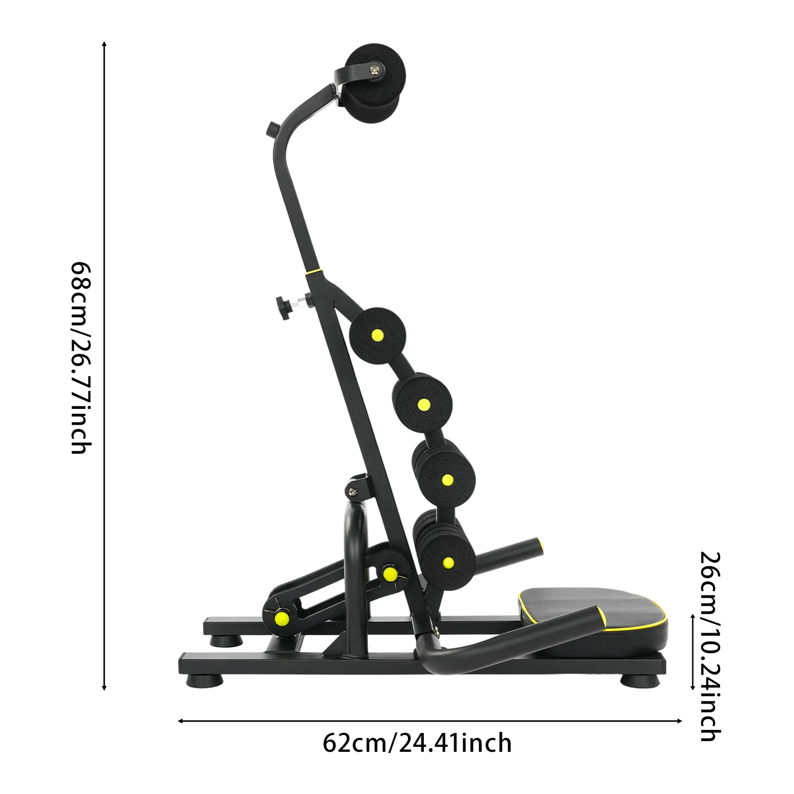  Compact Back Stretcher, Adjustable Inversion Table, Portable Pain Relief Machine for Spinal Stress Decompression