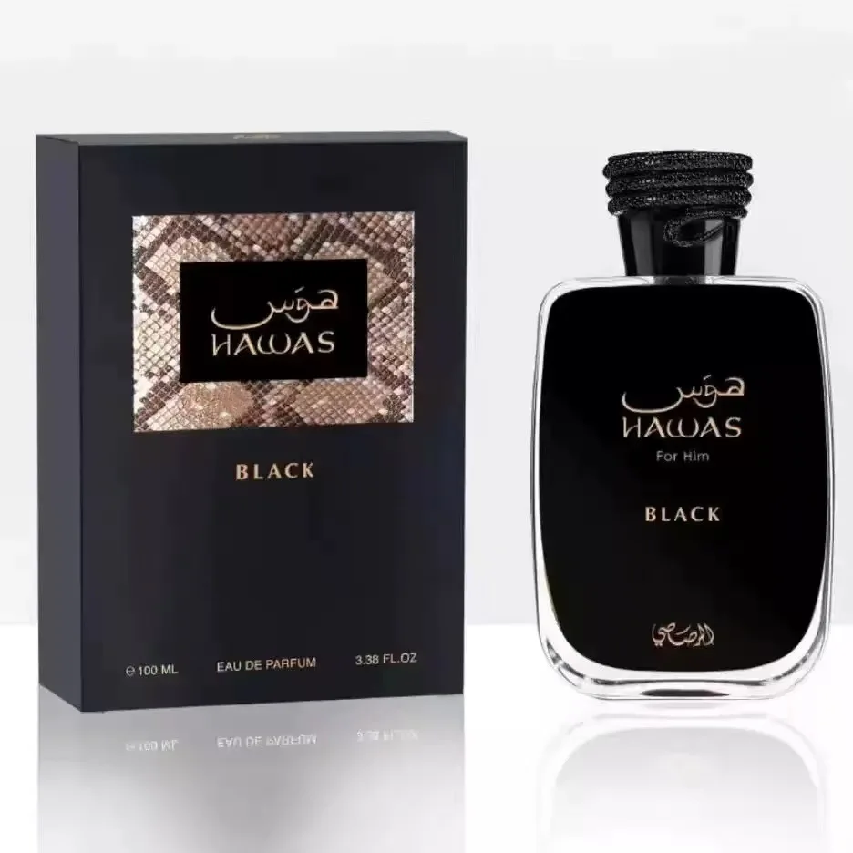 Hawas For Him Black Eau de Parfum 100ml 3.38fl.oz Men Woody Spicy Long Lasting Fragrance