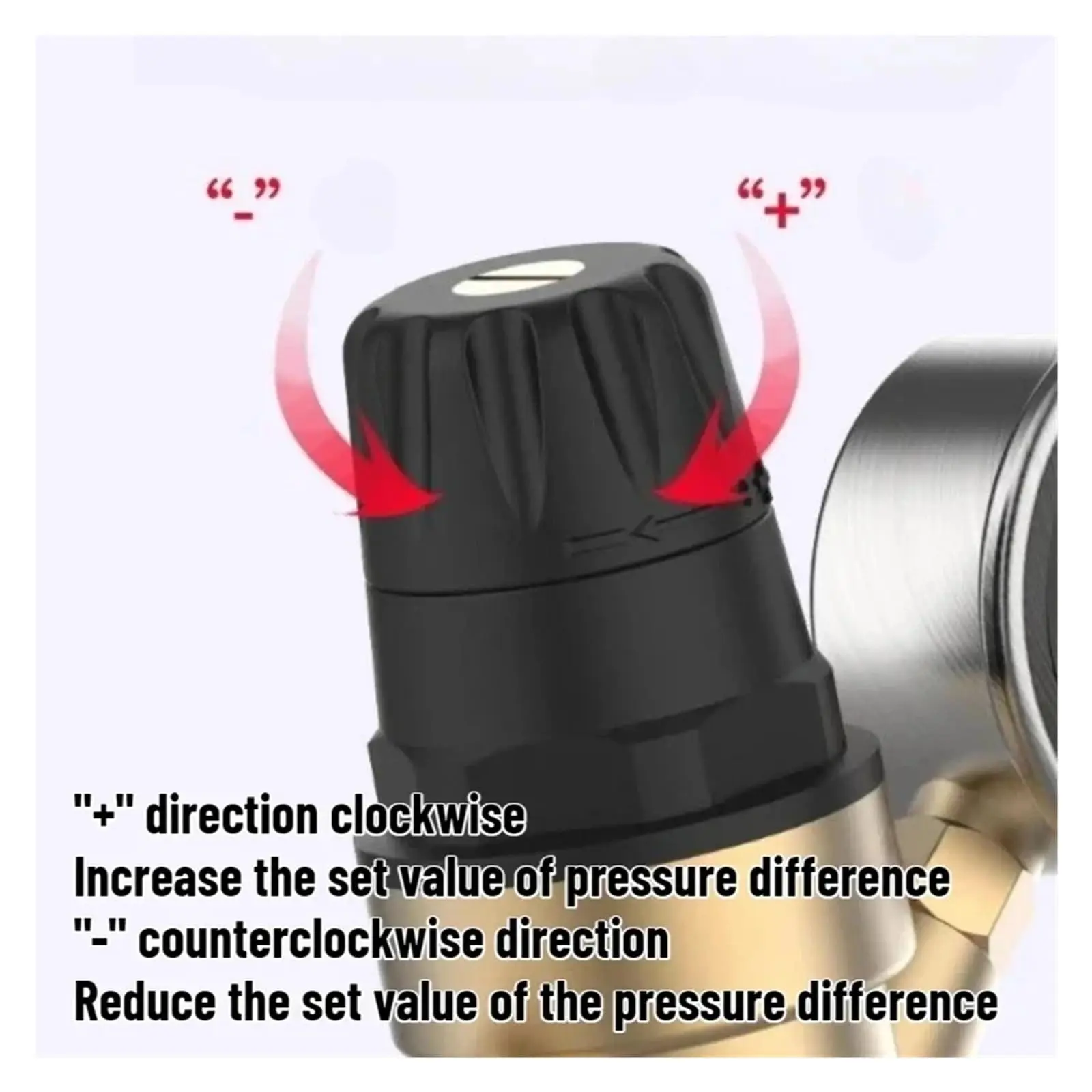 Adjustable Water Pressure Regulator Valve With Pressure Gauge For RV Camper Trailer Garden Irrigation Household Tap Water Pipeline Pressure Reducer