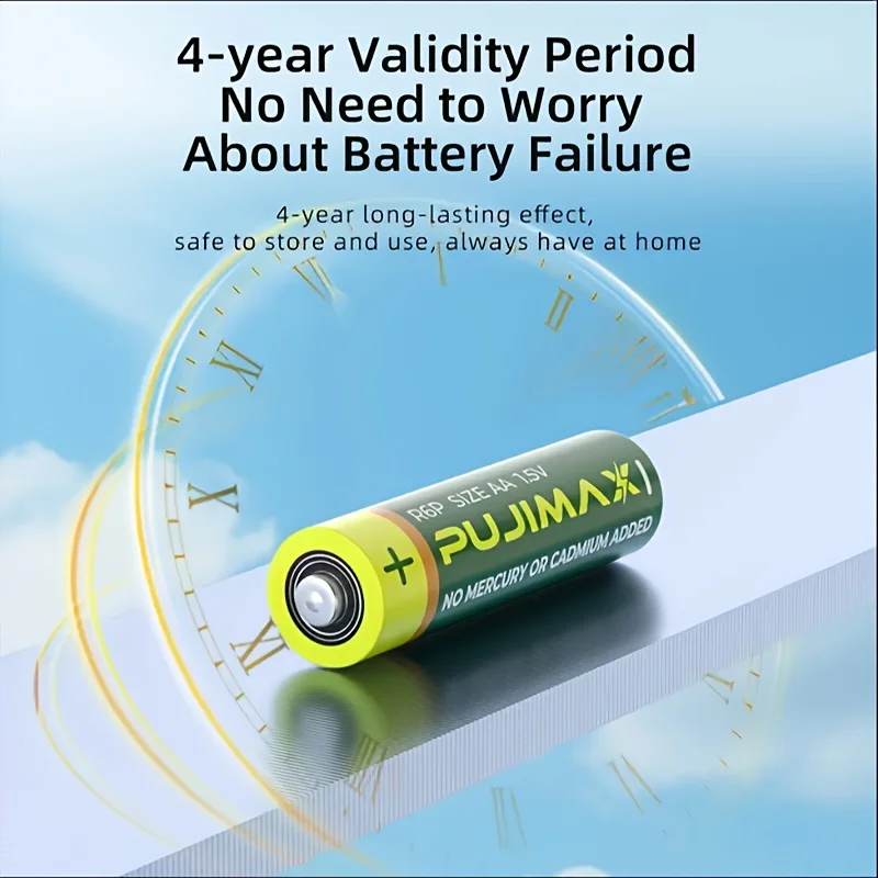 PUJIMAX 240/160/80/40-Piece AAA + AA Battery Pack, 1.5V Carbon-Based Battery, Suitable for Wireless Mice, Remote Controls, Jack-O'-Lanterns, Christmas Gifts, Razors, Etc., Non-Rechargeable