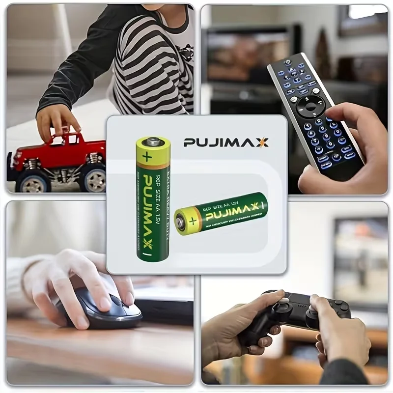 PUJIMAX 240/160/80/40-Piece AAA + AA Battery Pack, 1.5V Carbon-Based Battery, Suitable for Wireless Mice, Remote Controls, Jack-O'-Lanterns, Christmas Gifts, Razors, Etc., Non-Rechargeable