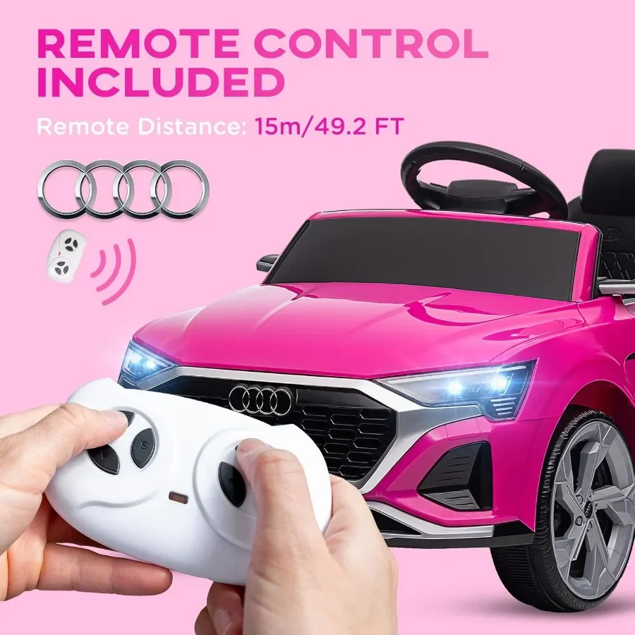 Audi Q8 e-tron Sportback Licensed 12V Ride on Car Battery Powered Electric Car with Remote Control 4 Spring Suspension Wheels S