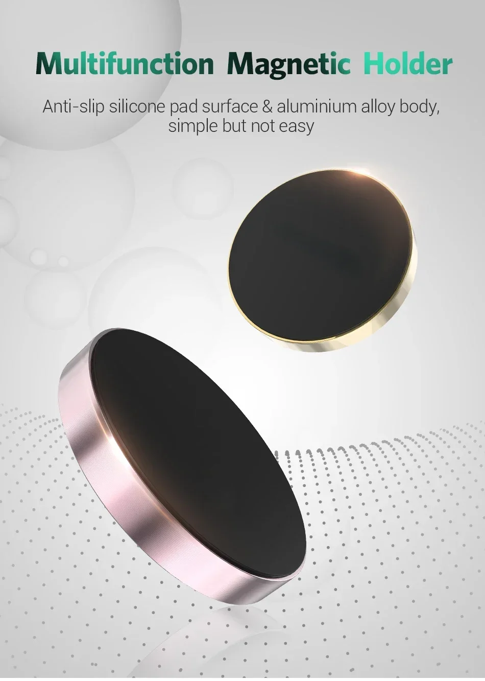 2PC Magnetic Car Phone Holder Universal Car Phone Stand for iPhone Xiaomi Huawei Samsung Dashboard Wall Mounted Car Magnet Sticker